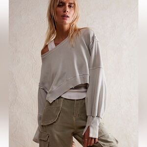 Free People Camden Cropped Sweatshirt